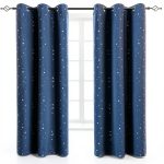 BGment Navy Blue Polyester Blackout Curtains for Kids-0