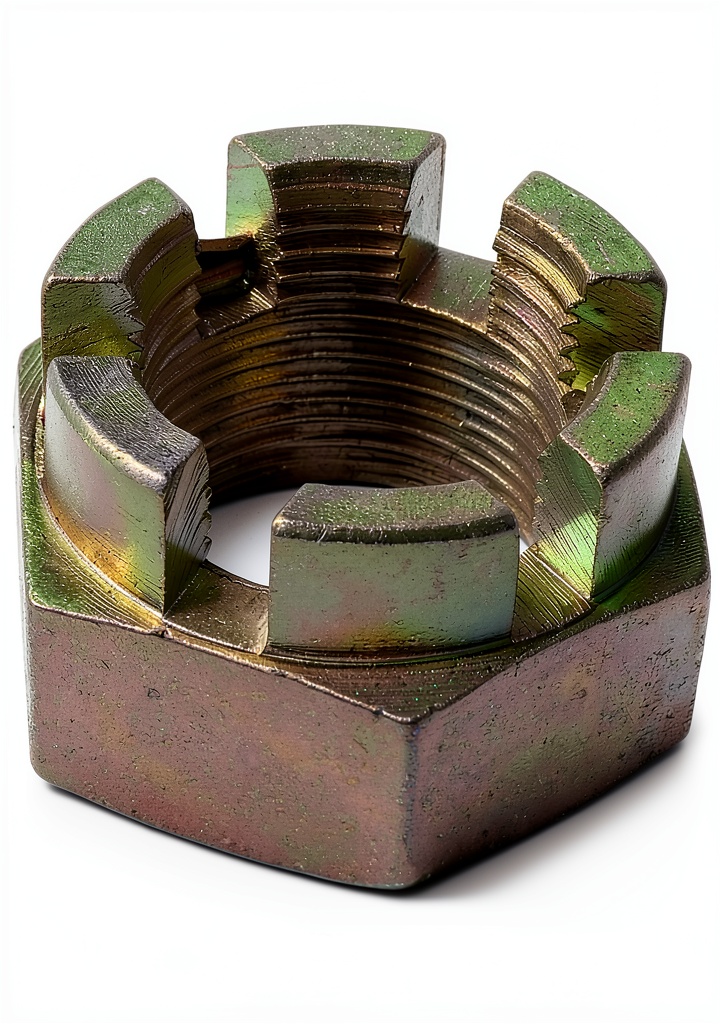 Beck/Arnley axle spindle nut retainer installed on a vehicle suspension