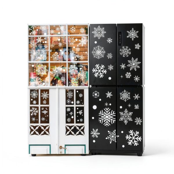 AOWDIAO White Snowflake Window Clings for Home-5