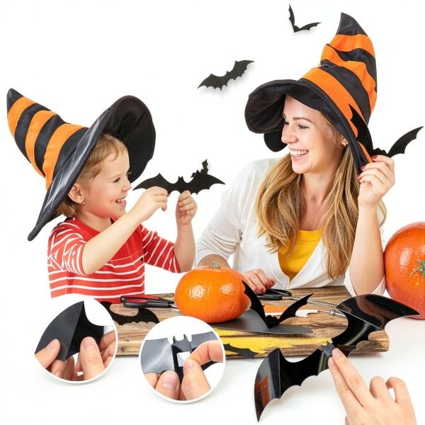 Ludilo Halloween Bats Decorations 100PCS Black PVC-2