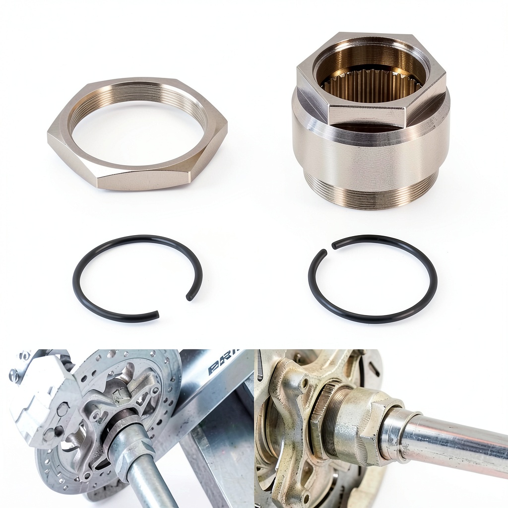 usvehj Stainless Steel Rear Axle Jam Sleeve Nut Clip for Honda