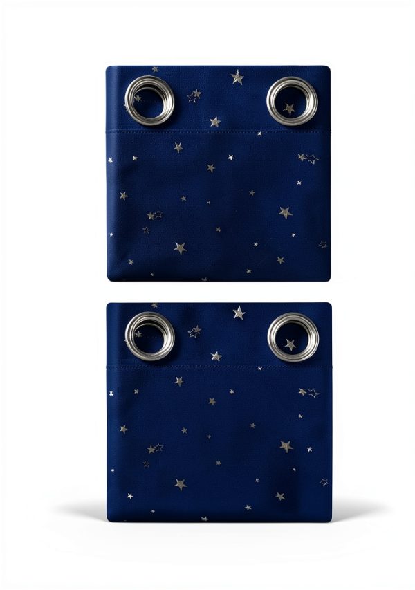 BGment Navy Blue Polyester Blackout Curtains for Kids-6