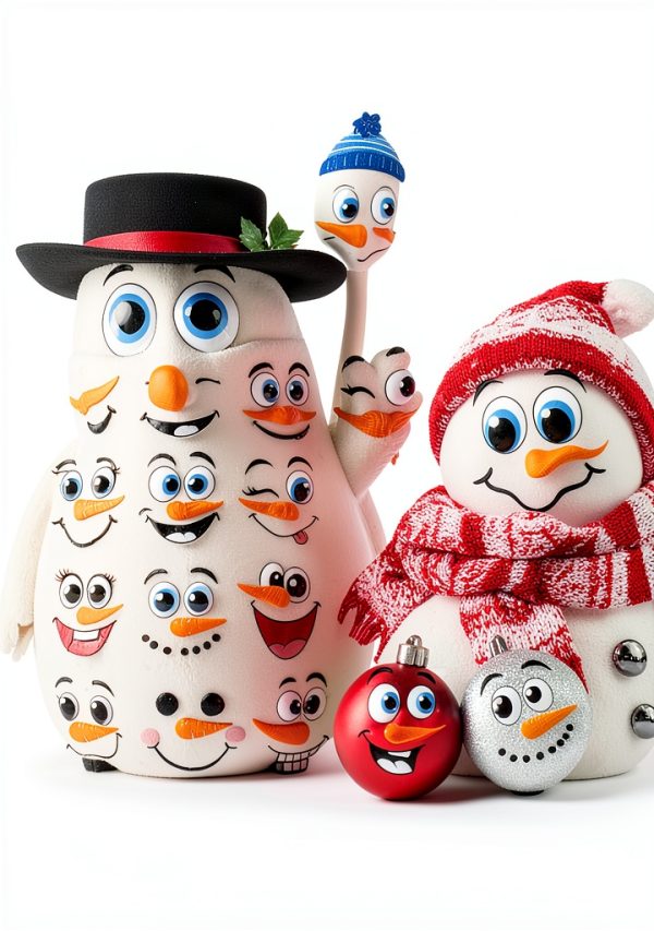Snowman Face Vinyl Stickers Sionoiur Home Decor-0