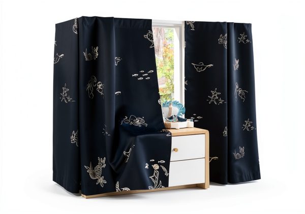 Ocean Kids Blackout Curtains Vangao Rod Pocket-5