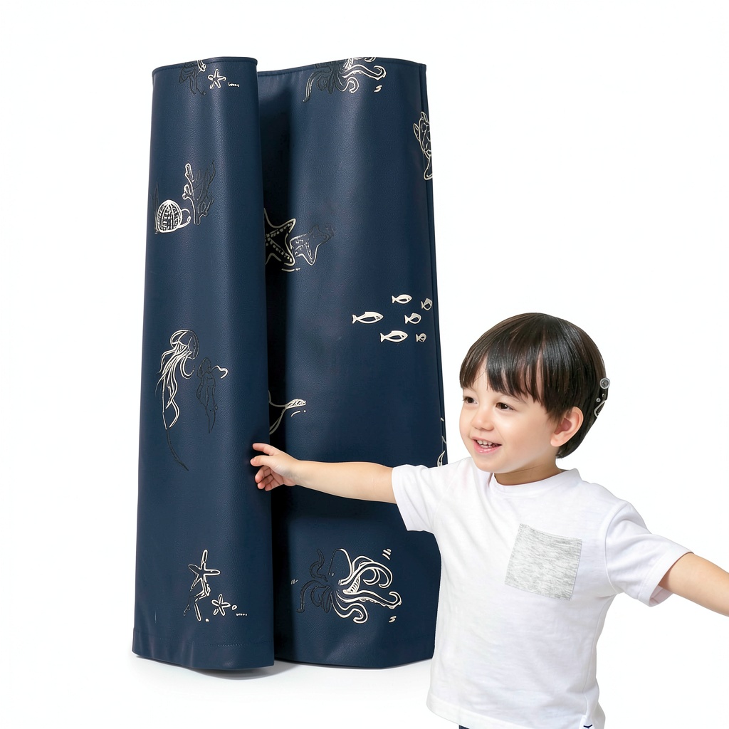 Ocean Kids Blackout Curtains in a bright nursery