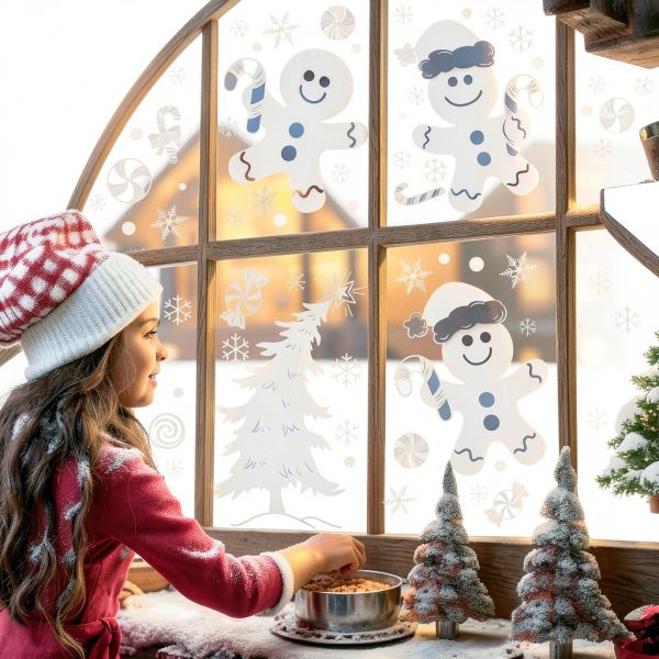 Christmas Gingerbread Window Clings by Sionoiur PVC Static-5