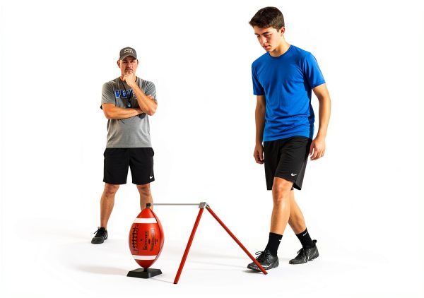 Football Kicking Tee Markwort Aluminum Alloy Red-2