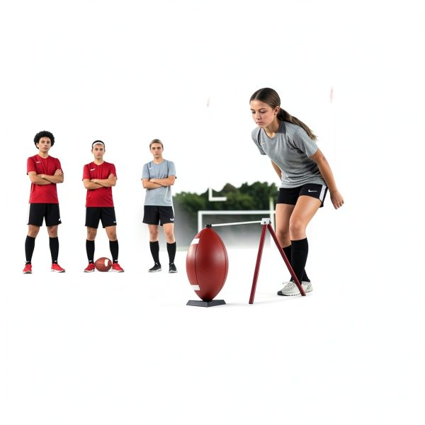 Football Kicking Tee Markwort Aluminum Alloy Red-3