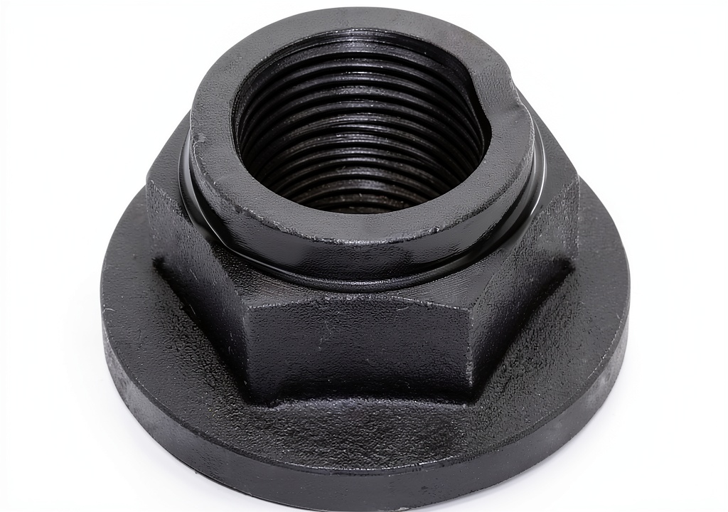 DuraGo Axle Nut installed on a vehicle suspension