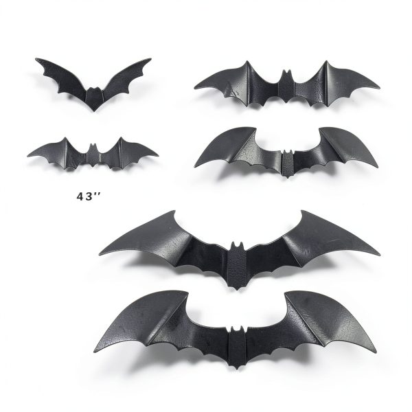 Ludilo Halloween Bats Decorations 100PCS Black PVC-6