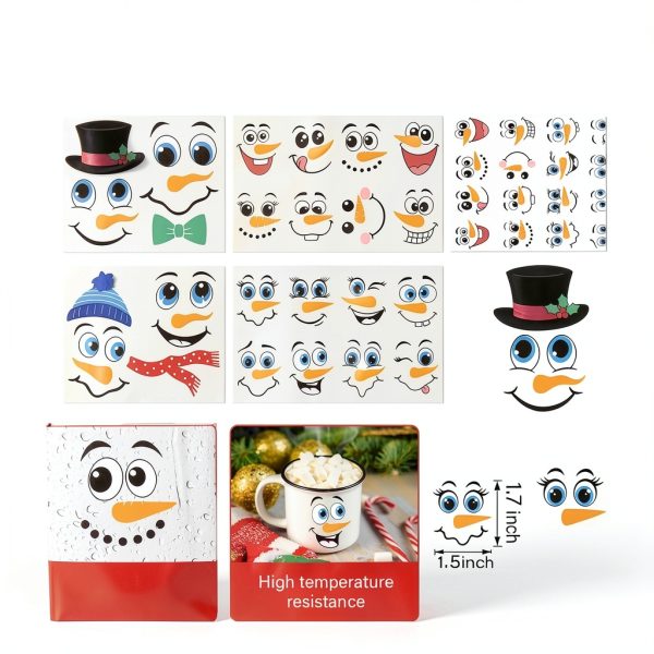 Snowman Face Vinyl Stickers Sionoiur Home Decor-1