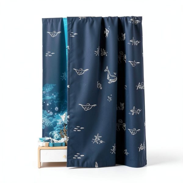 Ocean Kids Blackout Curtains Vangao Rod Pocket-3