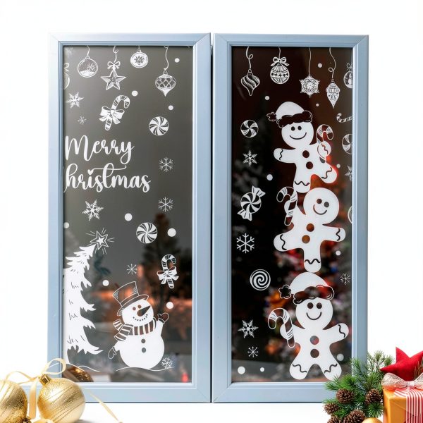 Christmas Gingerbread Window Clings by Sionoiur PVC Static-3
