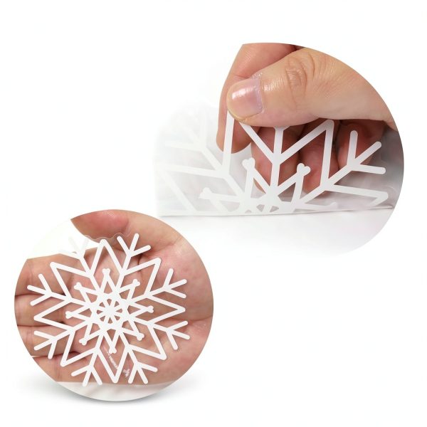 AOWDIAO White Snowflake Window Clings for Home-2