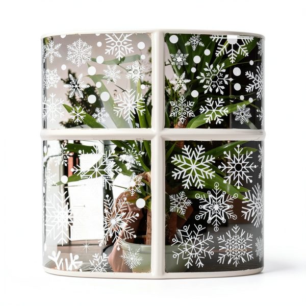 AOWDIAO White Snowflake Window Clings for Home-3