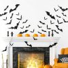 Ludilo Halloween Bats Decorations 100PCS Black PVC-0