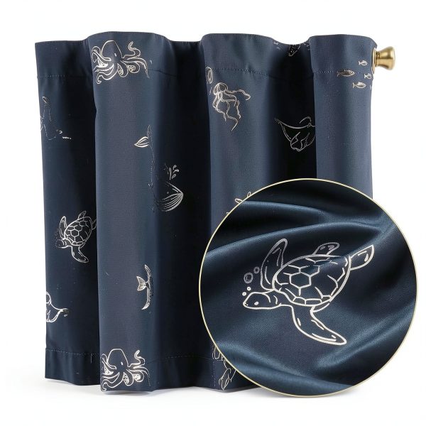 Ocean Kids Blackout Curtains Vangao Rod Pocket-1