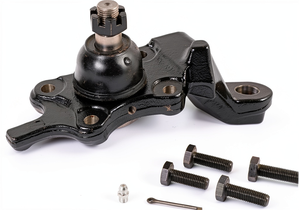 MOOG front ball joint installed on a Toyota Tacoma front suspension