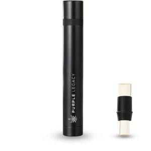 Purple Legacy Aluminum Pill Organizer Tube - Airtight Case Black-0