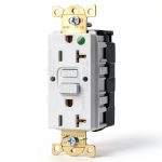Straight Blade Devices, Receptacle, GFCI, Snap Connect, Commercial Hospital Grade, Self Test, 20A 125V, 2-Pole 3- Wire Grounding, 5-20R, White-0