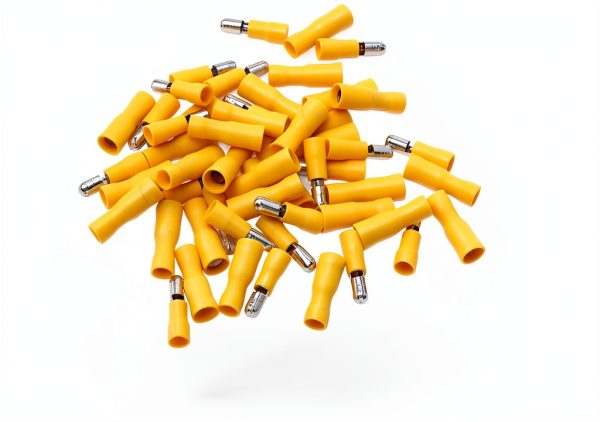 Crimp Connector 50Pcs Insulated Snap Terminal Set Yellow BORDSTRACT-2