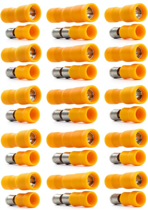 Crimp Connector 50Pcs Insulated Snap Terminal Set Yellow BORDSTRACT-8