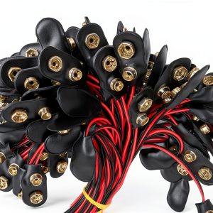 9V Battery Snap Connector Hondark 100pcs Leather Copper 6in Leads-0