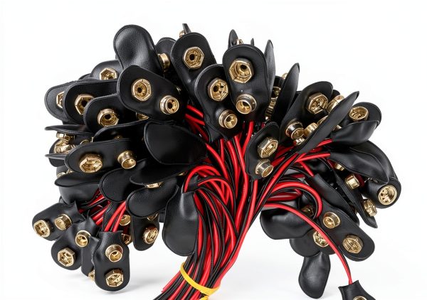 9V Battery Snap Connector Hondark 100pcs Leather Copper 6in Leads-0