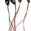 9V Battery Snap Connector Hondark 100pcs Leather Copper 6in Leads-1