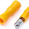 Crimp Connector 50Pcs Insulated Snap Terminal Set Yellow BORDSTRACT-7