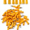 Crimp Connector 50Pcs Insulated Snap Terminal Set Yellow BORDSTRACT-0