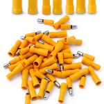 Crimp Connector 50Pcs Insulated Snap Terminal Set Yellow BORDSTRACT-0