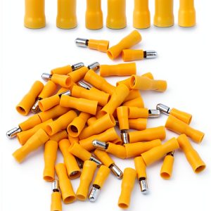 Crimp Connector 50Pcs Insulated Snap Terminal Set Yellow BORDSTRACT-0