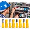 Crimp Connector 50Pcs Insulated Snap Terminal Set Yellow BORDSTRACT-3
