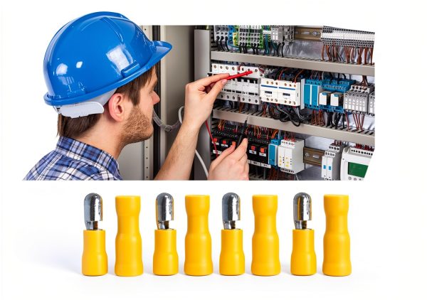 Crimp Connector 50Pcs Insulated Snap Terminal Set Yellow BORDSTRACT-3