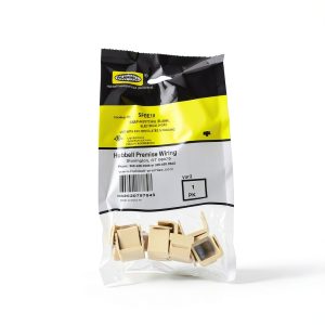 Hubbell SFBE10 Blank Keystone Insert, Plastic, Snap-On, No Ports (10 Pack), Electric Ivory-0