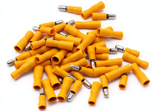 Crimp Connector 50Pcs Insulated Snap Terminal Set Yellow BORDSTRACT-5