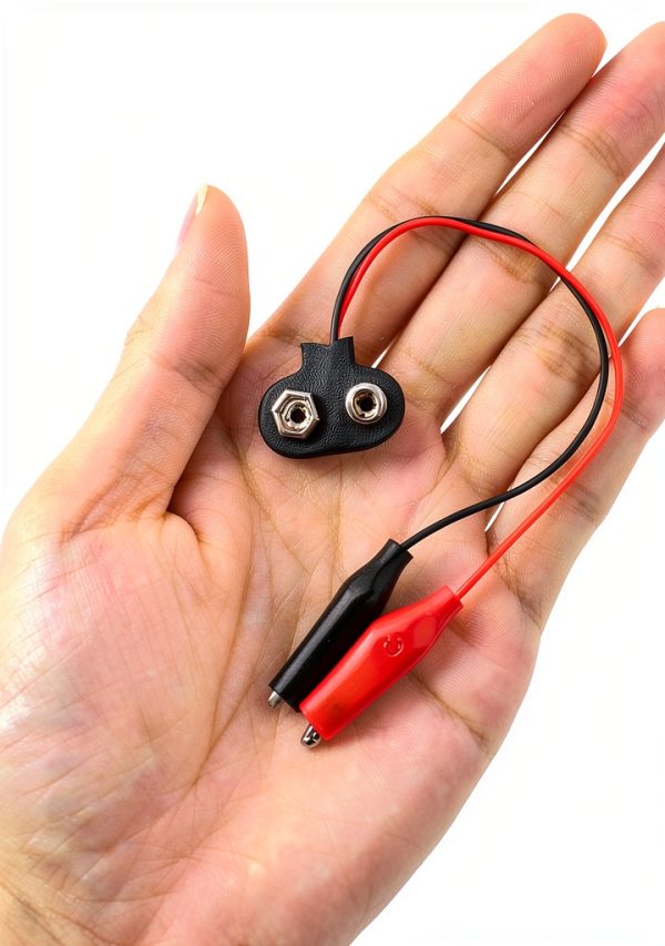 4PCS T Shape 9V Battery Snap Connectors by Bxian 15cm Clip Leads-2