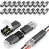 Low Voltage Wire Connector Aifeier ET 50 Pcs Snap Plug Wire Clip-0