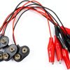 4PCS T Shape 9V Battery Snap Connectors by Bxian 15cm Clip Leads-3
