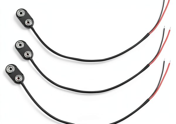 9V Battery Snap-On Hard-Shell Clip Connector by KASSupply – 3 Pack-2