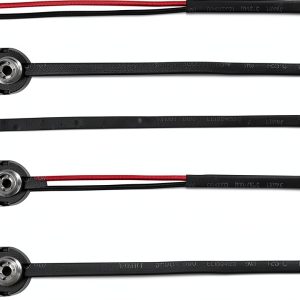 9V Battery Snap-On Hard-Shell Clip Connector by KASSupply – 3 Pack-0