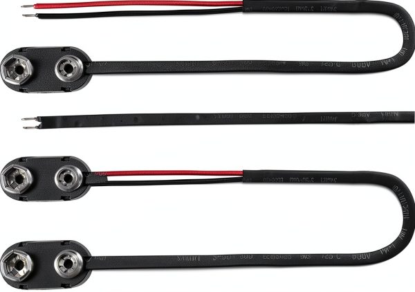 9V Battery Snap-On Hard-Shell Clip Connector by KASSupply – 3 Pack-0