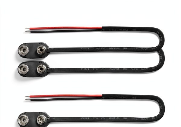 9V Battery Snap-On Hard-Shell Clip Connector by KASSupply – 3 Pack-1